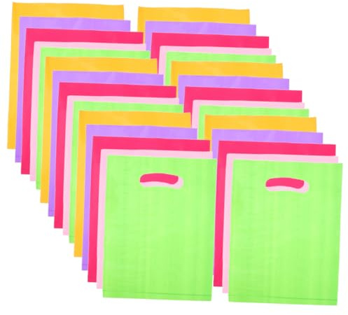 WEKADRIN 100 Stück Teiliges Bunte Pe geschenkbeutel Reißfest Tragbar Vielseitig Verwendbar für Süßigkeiten Kekse Party Hochzeit Weihnachten Dekorative Plastik verpackungstaschen