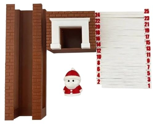 Calendario de Adviento - festivo tridimensional, Calendario de Adviento de chimenea con | Para Hombres Adultos Hombre Familia Niños Juego Escribir