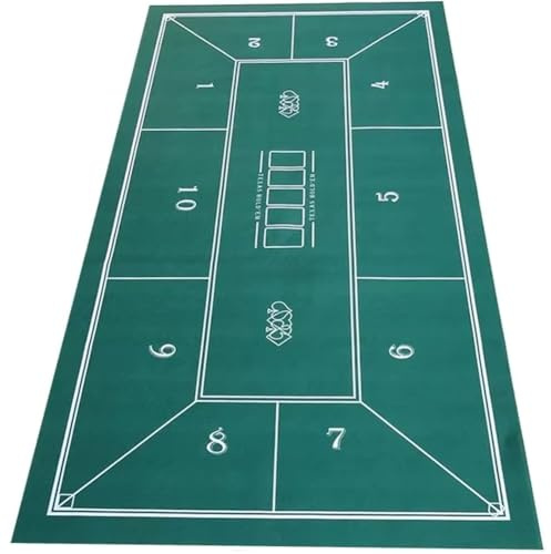 Ymxygz Tapete De Póker Texas De 180 X 90 Cm, Tapete para Mesa De Póker Mahjong, Tapete para Juego De Póker Texas Blackjack, Tapete para Blackjack Y Póker para Jugar a Cartas Y Jugar En Casa.