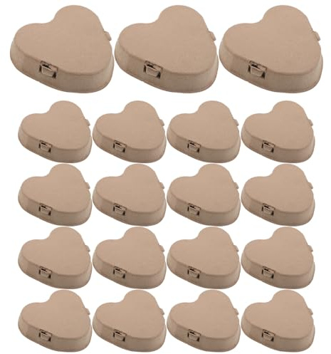 Amosfun Portauova di Carta a Forma di Cuore, Set da 30 Pezzi in Cartone di Polpa Biodegradabile, Contenitori per Uova Piccoli e Decorativi per Conservazione in Frigorifero e