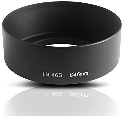 Ares Foto® 46mm Ø Metall Sonnenblende Gegenlichtblende Streulichtblende Lens Hood. CNC-gefrästes Aluminium. Zum Aufschrauben auf Filtergewinde. Für Canon Sony Nikon Tamron Sigma Olympus Fujifilm