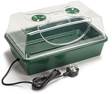 EarlyGrow MPL50035/P Heated Electric Shatter Resistant Medium Propagator for Seed Germination and Growth - 38 x 24 x 20 Centimetres - Green