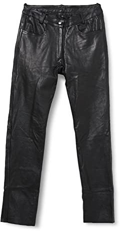 Bikers Gear Australia Lt1001men-3XL Bikers Gear Rock Roll Jeans en Cuir pour Homme Pantalon de Moto Premier Cowhide Taille 30 S, Noir, 3XL UK