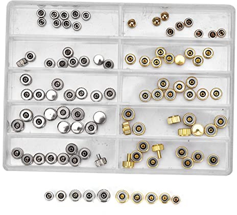 Kit de Herramientas de Reparación de Relojes, Corona Reloj Recambio, Surtido de Piezas de la Corona del Reloj y Accesorios de Repuesto
