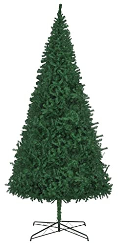 vidaXL Künstlicher Weihnachtsbaum Tannenbaum Christbaum Kunstbaum Dekobaum Xmas Tanne Baum Weihnachtsdekoration 400cm Grün PVC-Baum Stahlständer