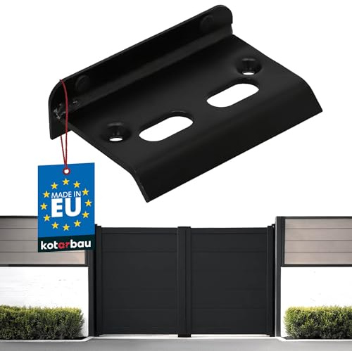KOTARBAU Auflaufstütze 150 x100 x 67 mm Schwarz Zum Anschrauben Auslaufbock Torfeststeller Auflaufplatte Auslaufschuh Toranschlag Bodenbeschlag