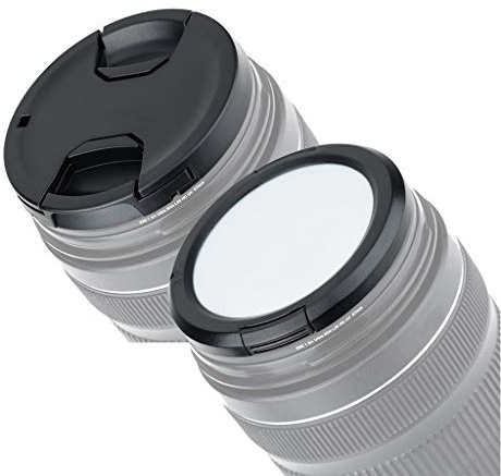 55mm White Balance Lens Cap Filter for Canon Nikon Sony Olympus Fujifilm Lens, 18% Exposure Photography Custom Calibration Camera Checker Video, DSLR and Film - with Snap-on Lens Cover Cap