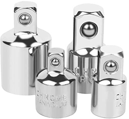 XYZDOUBLE 4tlg Adapter Satz 1/2 auf 3/8 zoll, 3/8 auf 1/2, 3/8 auf 1/4, 1/4 auf 3/8 Stecknussadapter Adapter Set für Ratschen Knarren Nuss Steckschlüsseln