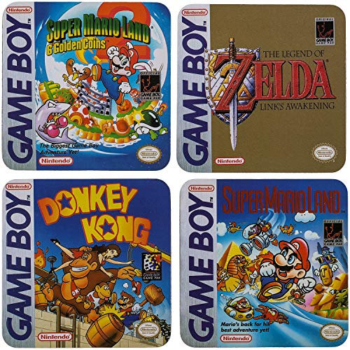 Out of The Blue KG Gameboy Classic Coaster Collection Nintendo Lot de 4 sous-Verres Motif Joueur Rétro 100 x 100 x 4 mm