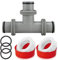 Raccordo Tubo Piscina 38 mm T,Raccordo a T per Piscina,Raccordo a T per Tubo da 38,Connettore Tubo Piscina 38 mm,Raccordo a T per Tubo da 38 mm per Piscina.