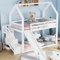 Moimhear Letto a castello 90 x 200 cm, con scala di stoccaggio e scivolo, lettino per bambini, ragazzi (bianco)