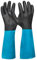 Gebol Grip Tech Plus | 1 par | Talla L (Gr 9) | Guantes largos de goma de nitrilo, PVC y nailon en el interior contra productos químicos, ácido, aceite y grasa | Impermeables y antideslizantes |