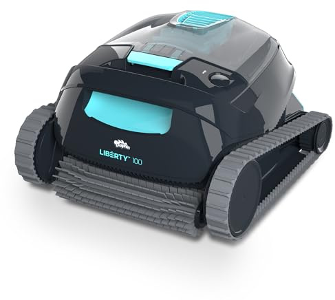 Dolphin Liberty 100 Aspirateur Piscine sans Fil, Robot Piscine Fond et Parois, Système de Filtration Fine, 150Min d'Autonomie, pour Piscines Enterrées & Hors Sol Jusqu’à 10 m