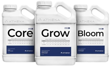 GROWMANIA Kit Fertilizante de Athena Pro Mix Kit Core, Grow y Bloom - Abono Estimulador Plantas y Cultivos - Estimulación del Desarrollo Radicular