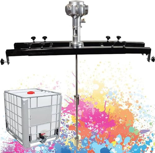 JIANGSS Pneumatisches Rührwerk für IBC-Tank, Farbrührwerk, IBC-Luftrührwerk, pneumatischer Mischer, pneumatischer Tankmischer 1000 l, klappbarer Propeller mit Halterung,Big