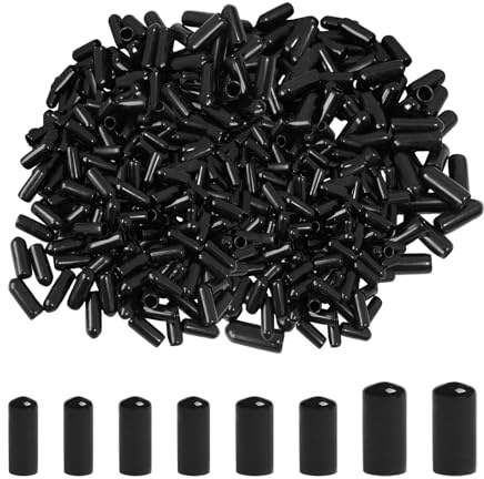 KSBBHDS 100 tappi di protezione per piccole parti, diametro interno 2 mm, 3 mm, 4 mm, 6 mm, 1 tasca trasparente con cerniera, protezione dei pezzi, manicotto in gomma, tappo in plastica, manicotto di