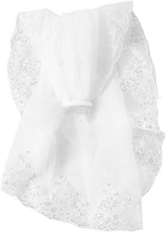 CALLARON Einzigartiges Brautschleier-accessoire Hochzeitsschleier Schleife Kamm Netzspitze Kopfschmuck Für Die Brauthochzeit