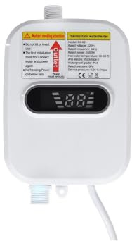 Termo Electrico, Mini Calentador De Agua Instantáneo Eléctrico Sin Tanque, 3500W, Grifo De Cocina, Calefacción Instantánea En 3 Segundos,Para cocina, baño, lavado.