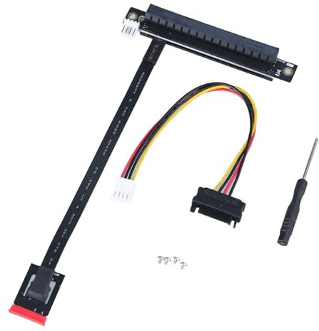 LIbgiubhy Cable de conversión PCIE 16X de alta calidad con conector de alimentación de 4 pines para la mayoría de tarjetas de sonido PCIE y tarjetas gráficas