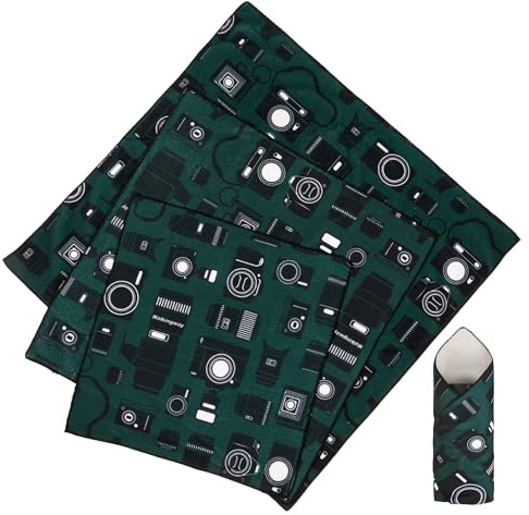 GCJUYA Kamera Wrap, skyddande fodral, linsväska, magisk självhäftande duk, 35 x 35 cm 45 x 45 cm 55 x 55 cm skyddande omslag för DSLR/fotoutrustning, Grön, 55cm+45cm+35cm, handväskehållare