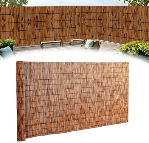 Canisse en Roseau, Brise-Vue en Bambou, Rouleaux De Clôture, Clôture De Jardin - 100cm X 300cm, 120cm X 400cm, 130cm X 500cm(130x1000cm(4.3x32.8FT))