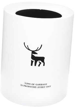 Cabilock Bote De Basura Redondo De Plástico Con Tapa A Presión Para Baño Diseño Elegante Adecuado Para El Hogar La Oficina La Cocina El Dormitorio Contenedor De Almacenamiento