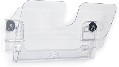 Durable Prospektspender FLEXIPLUS A4 quer, Dokumentenhalter magnetisch, transparent, 1709021400 | Magnetischer Wandprospekthalter, transparentes Fach, 23 mm Fuellhoehe, ideal fuer Flyer & Informationen