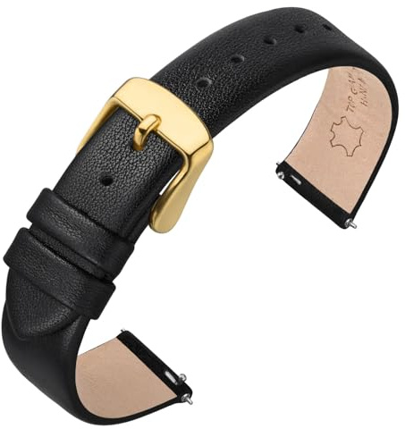 ANNEFIT Leder Uhrenarmbänder für Herren Damen, Schnellverschluss Ersatzarmband 12mm 13mm 14mm 16mm 18mm 20mm 22mm