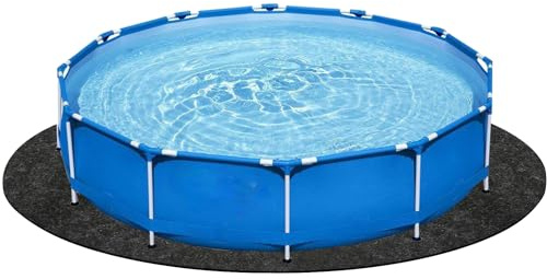 Hot Tub Mat Pool Mats Protective Floor 11Ft Round Liner Pad Pools Ground Geotextile Protector Non-Slip Underlay 335cm Round, Floor Protection Mat, Building Protection Mat, Prevents Holes