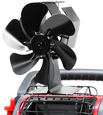 Ventilateur de poêle à bois alimenté par la chaleur, thermoélectrique à 6 lames, non électrique, fonctionnement silencieux, ventilateur de cheminée en aluminium avec support fixé sur le chauffage au