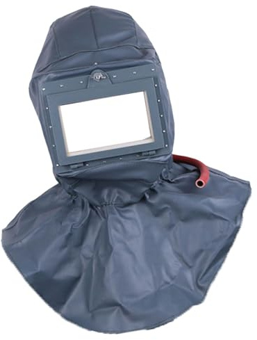 Gcljlmy Cascos de chorro de arena, lentes de protección facial, equipamiento para casco, protección contra el viento y el polvo, equipo de protección contra chorro de arena