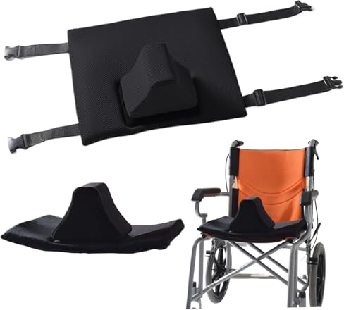 Cojín para silla de ruedas para personas mayores, cojín de cuña con pomo de cadera de posicionamiento suave, transpirable con correa de seguridad y doble cremallera, cómoda cuña de esponja lavable (n