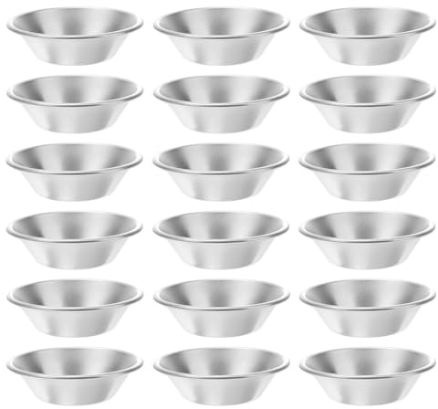 OFFSCH Stampi per Crostatine e Mini Tartellette in Lega di Alluminio Antiaderente, Set da 25 Pezzi per Muffin e Quiche, Formine Riutilizzabili per Forno, per Dolci e Preparazioni Salate