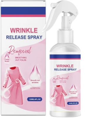 Antirynkspray | 120 ml antirynkfri ånga för kläder | mjuk spray | för dukar, skjortor, kjolar, studentboende, resor, hem, hotell, lägenheter, tvätt