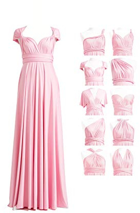 72styles Bridesmaid Convertible Infinity Dress Wrap Maxi Dress Multi Way Wear Party Prom Wedding Bridesmaid Evening Gowns Long Dresses Plus Size