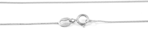 Monde Petit Weißgold Kette venezianischen 18k (40 cm) - Geschenkbox - Garantiezertifikat