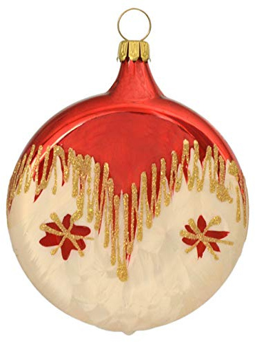 Jingle Bells Lauscha Taler rund Tradition 7cm Durchmesser 3er Set