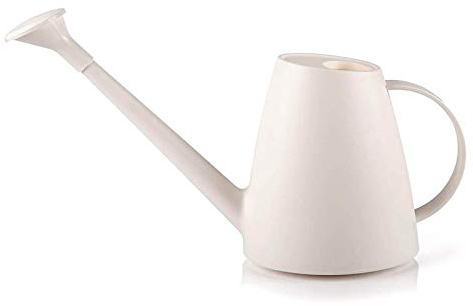 Watering Can for Indoor Plants, Plant Watering Can with Detachable Spray Head for Plant Garden Flower, Long Spout Water Can for Outdoor Watering Plants 1.8L 60oz 1/2 Gallon (White)