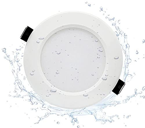 IP65 Foco empotrable LED a prueba de agua 5W 7W 9W 12W 15W 18W 24W Lámpara interior Foco LED empotrable para baño AC220V 230V-Blanco neutro 4000K 7W 230V IP65