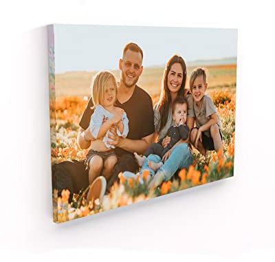 Panorama Imprimez Votre Propre Portrait Photo Personnalisez sur Toile - 30x21 cm - Cadre en Tela et Bois