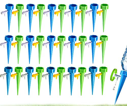 Shamoparty 30 Stücke Automatisch Bewässerung Set, Einstellbar Bewässerungssystem zur Pflanzen Bewässerung Blumen Zimmerpflanze Bewässerung Ideal Wasserversorgung Während Ihrem Urlaub