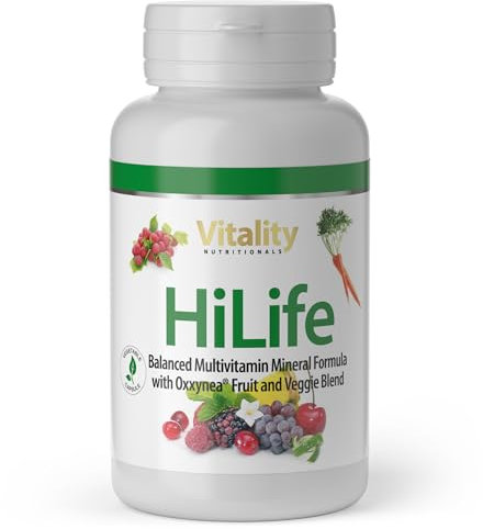 HiLife Multivitamin Kapseln Hochdosiert aus 21 Obst- und Gemüse-Sorten I Vitamine, Mineralstoffe, Spurenelemente, Immunsystem stärken I Vitality Nutritionals by Vitaminexpress