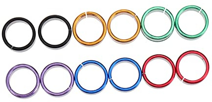 BCOATH 12 Anneaux de Pattes d'oiseaux en Aluminium Coloré, Résistants la Chaleur, Confortables à Porter, pour Gestion Avicole et Élevage de Volaille