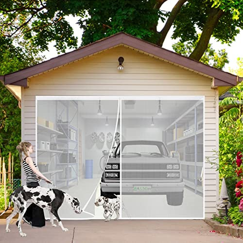Zanzariera Finestra Magnetica 115 x 225 cm Zanzariere su Misura Chiusura Automatica Magnetica Anti-Zanzare per Porte d'Ingresso,Porte Bianco