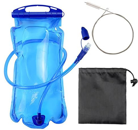 AWAVM Hydration Bladder, BPA Free 1L Hydration Pack, Water Bladder, Running Water Pouch, Water Bag for Cycling, Hiking, Camping, Running with Cleaning Tools and Drawstring Bag