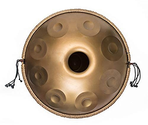 Handpan Drum Hand Pan D-Moll 17 Noten 22 Zoll Kohlenstoffstahlmaterial Zungentrommel Schlaginstrument mit Hand Pan Tasche und Ständer 234Malerisch