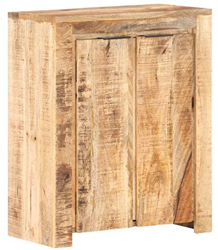 THOYTOUI Küchenanrichte,Dekorativer Tisch,Moderner Beistelltisch aus Holz für Wohnzimmer,Schlafzimmer und Büro,Sideboard 59 x 33 x 75 cm Raues Mangoholz