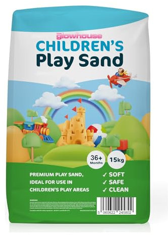 The Glowhouse Childrens Play Sand for Soft Play Kids Non Toxic Play Sand, Sand Bags for Sand Pit and Other Play Areas (Large)