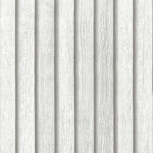 Livelynine Carta da Parati Adesiva Muro Legno Listelli 3D 40CMx10M Lavabile Carta da Parati Effetto Legno Bianco Pellicola Adesiva Legnos Chiaro Soggiorno Carte Adesive per Mobili Legni Bianca Parquet