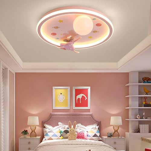 Harpochten Kinderzimmerlampe LED Kinder Deckenlampe Dimmen Mit Fernbedienung 3000K-6000K Deckenleuchte Acryl Glas Lampenschirm Junge Mädchen Schlafzimmer Teenagerzimmer Babyzimmer Kindergarten Beleuch